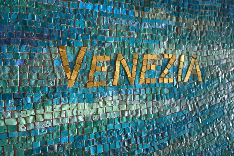 Monumental Late 19th-Century Salviati & Co. Glass Mosaic Map of Venice