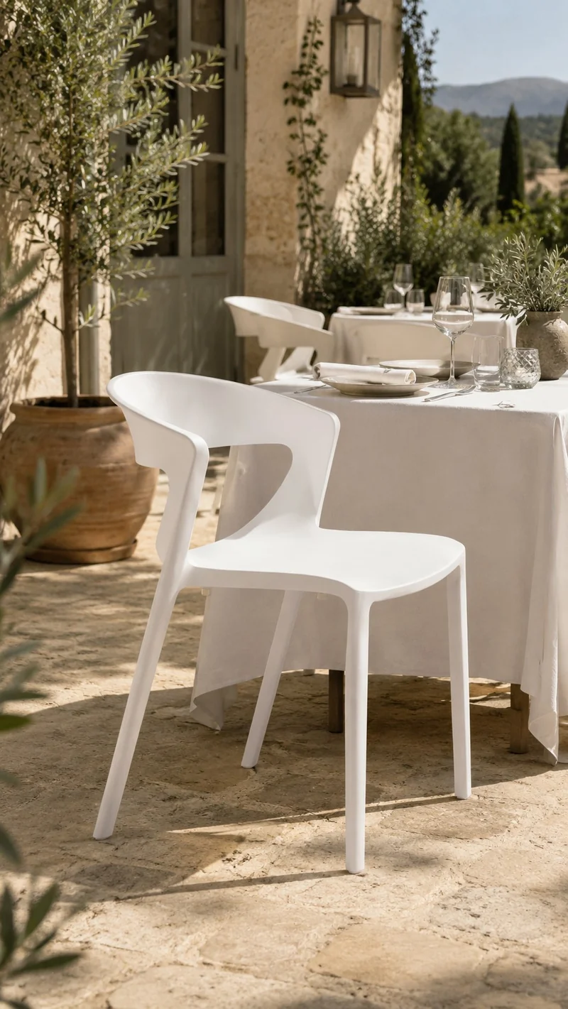 Lot de 2 chaises monobloc empilables Kicca Polypropylène