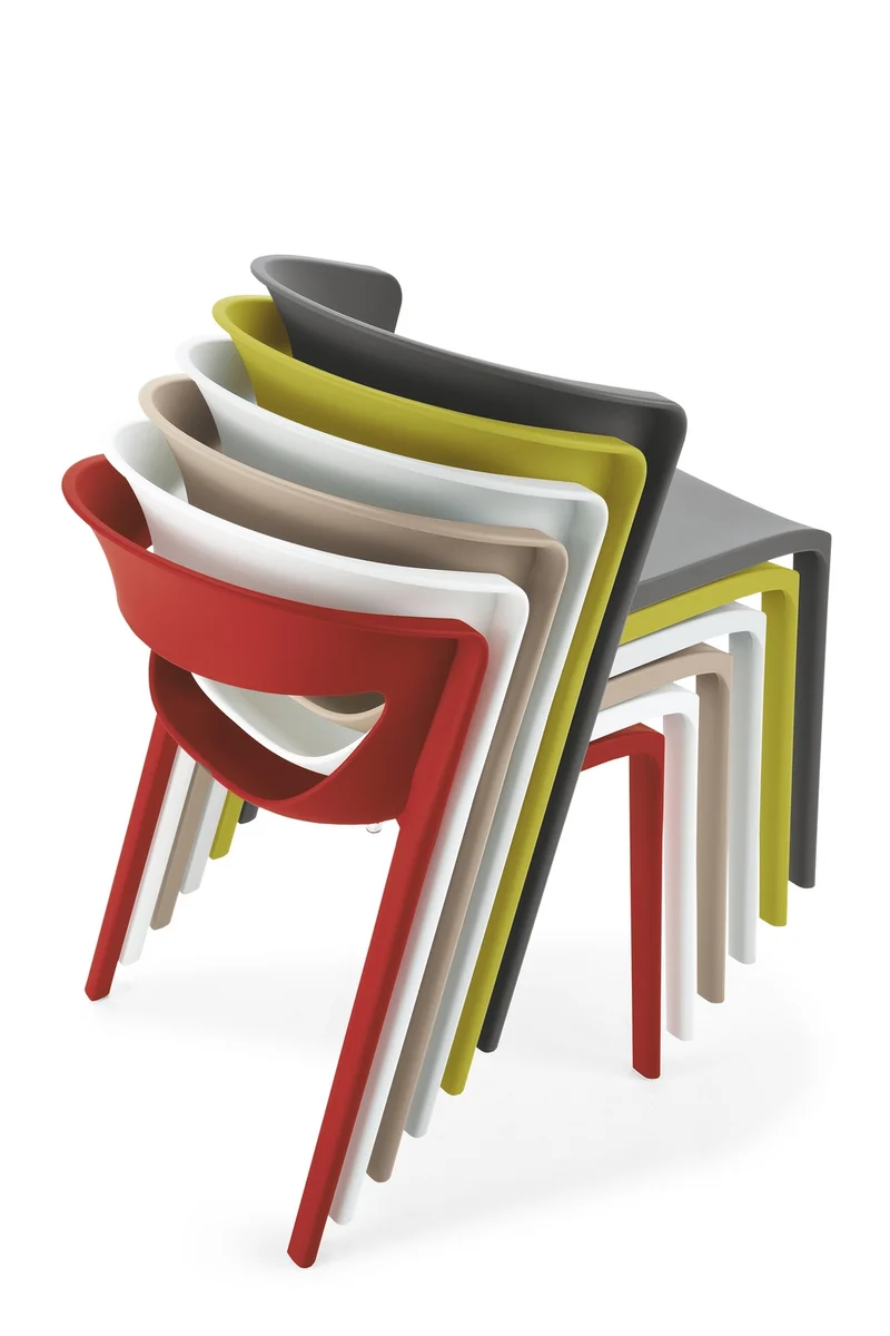Lot de 2 chaises monobloc empilables Kicca Polypropylène
