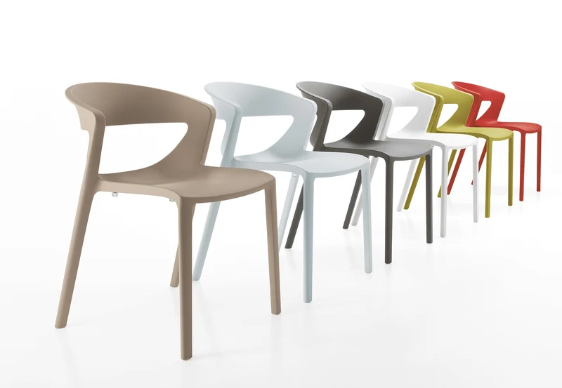 Lot de 2 chaises monobloc empilables Kicca Polypropylène