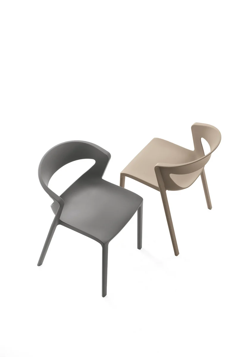 Lot de 2 chaises monobloc empilables Kicca Polypropylène