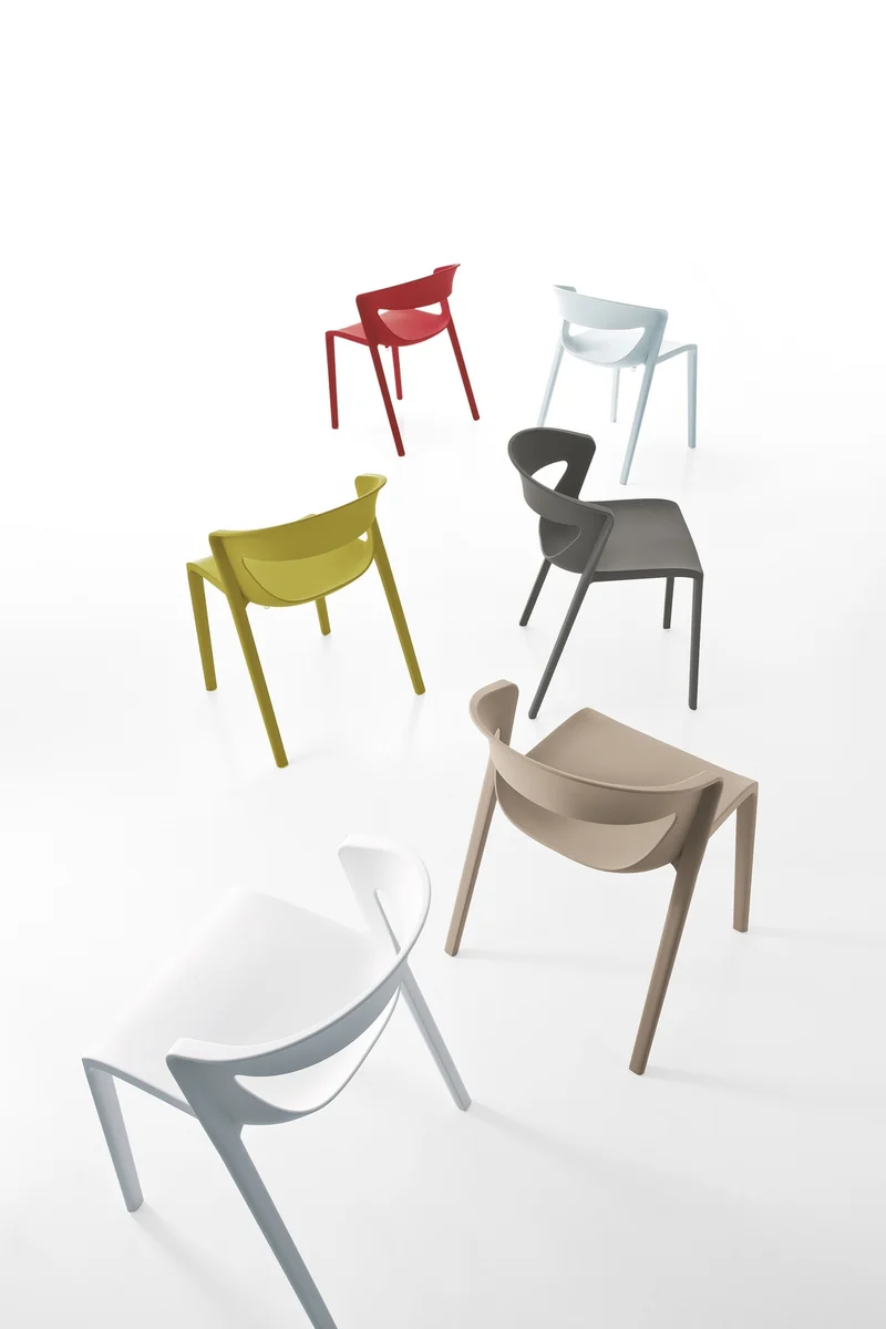Lot de 2 chaises monobloc empilables Kicca Polypropylène