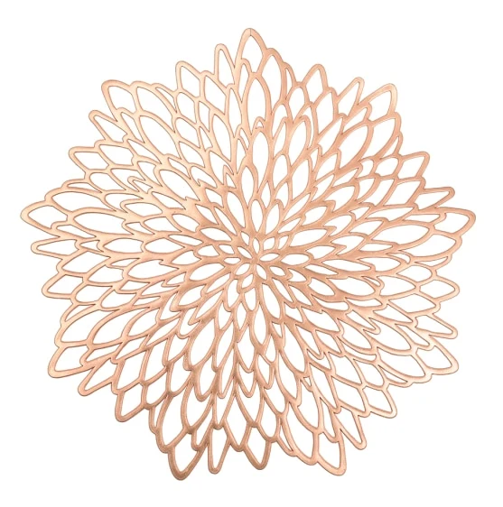 Set de Table Plastique Doré Rosâtre Or Style Noel