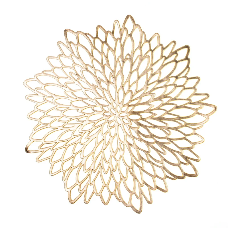 Set de Table Plastique Doré Or Style Noel