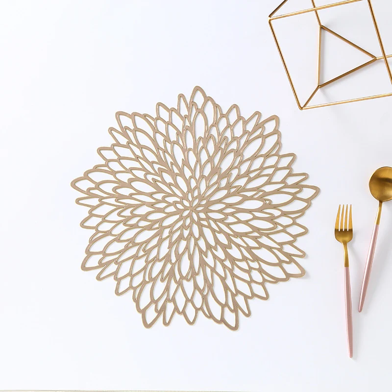 Set de Table Plastique Doré Or Style Noel
