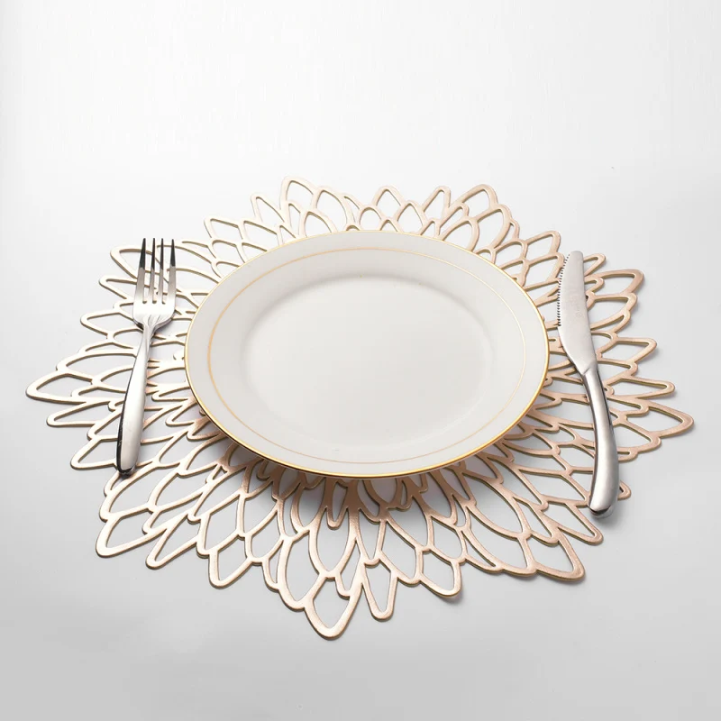 Set de Table Plastique Doré Or Style Noel