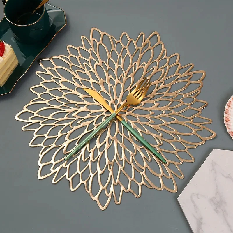 Set de Table Plastique Doré Or Style Noel