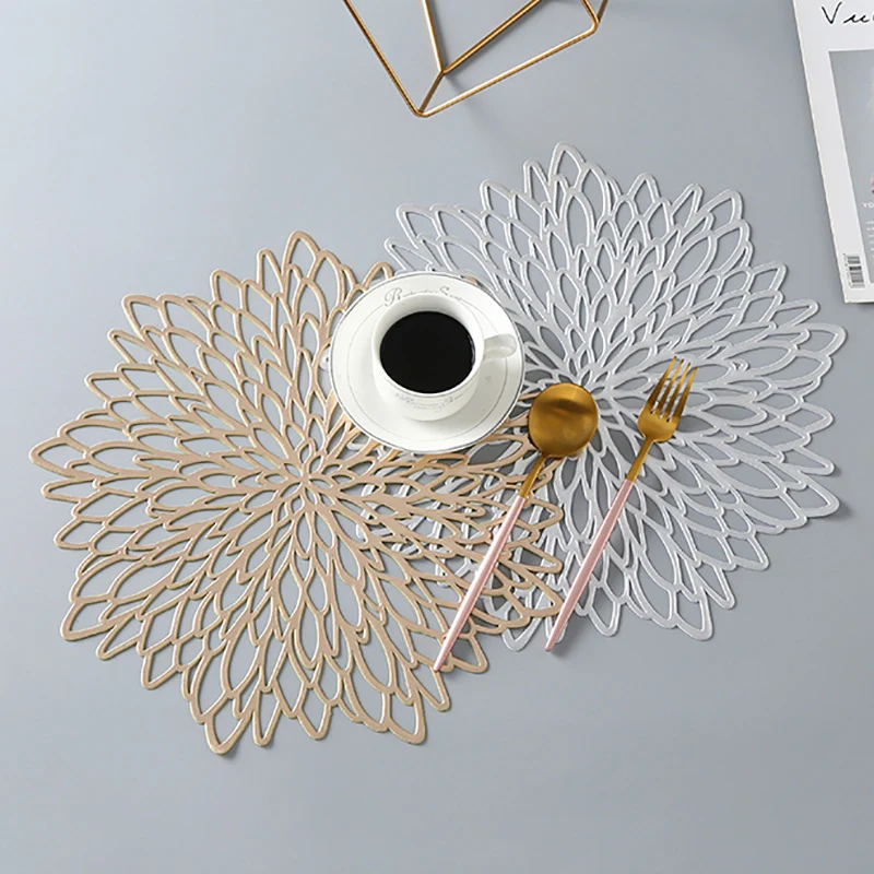 Set de Table Plastique Doré Or Style Noel