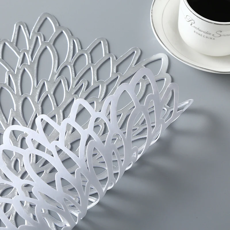 Set de Table Plastique Doré Or Style Noel