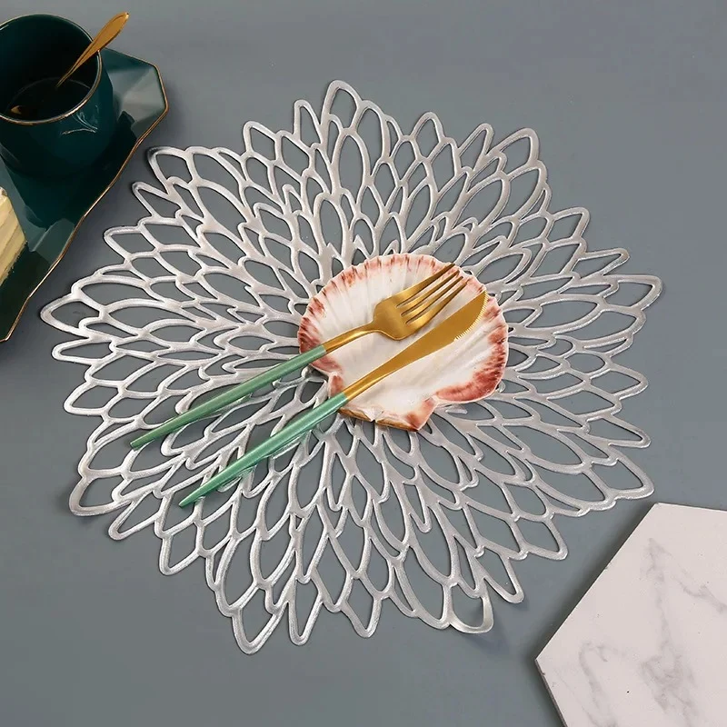 Set de Table Plastique Doré Argent Style Noel