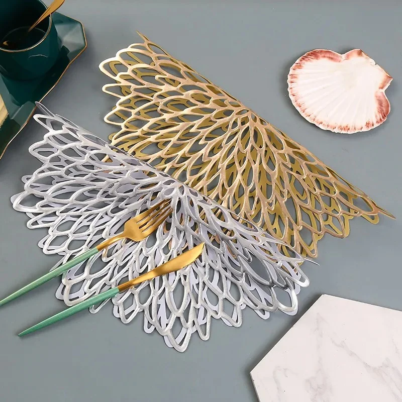 Set de Table Plastique Doré Argent Style Noel
