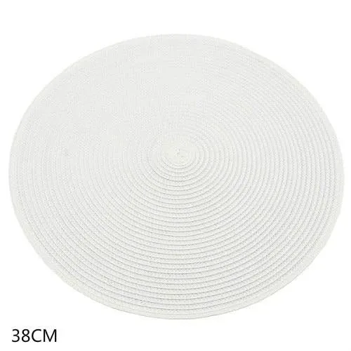 Set de Table Rond Tressé (4 Pièces)