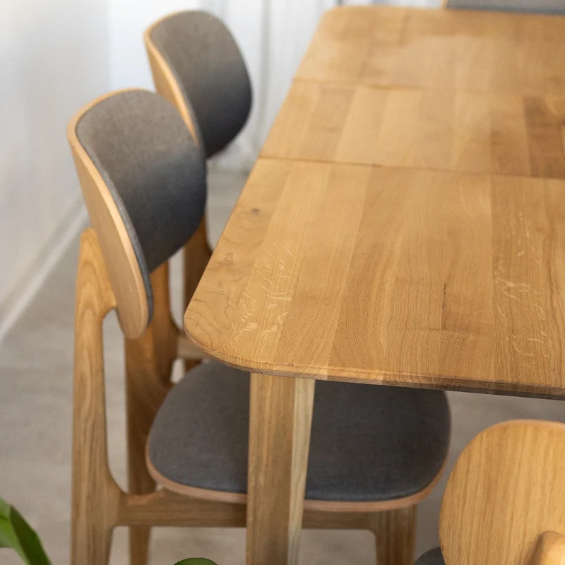Table à manger extensible en bois massif de chêne France - NordicStory