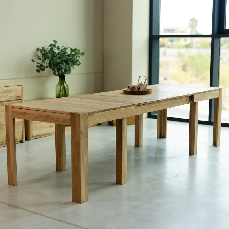 Table à manger extensible en chêne massif XL - NordicStory