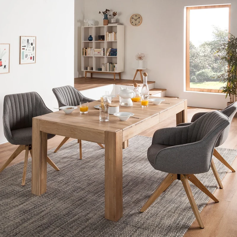 Table à manger extensible en chêne massif XL - NordicStory