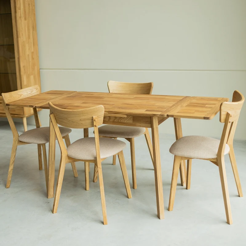 Table à manger extensible en chêne massif Mini 1 - NordicStory