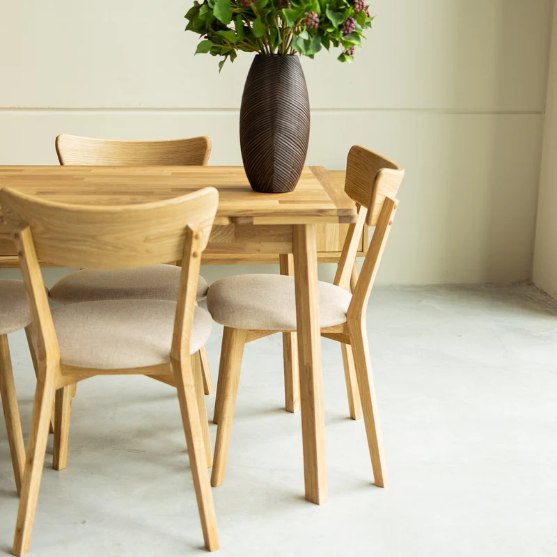 Table à manger extensible en chêne massif Mini 1 - NordicStory