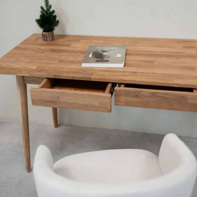 Bureau en bois massif de chêne Escandi 1 - NordicStory