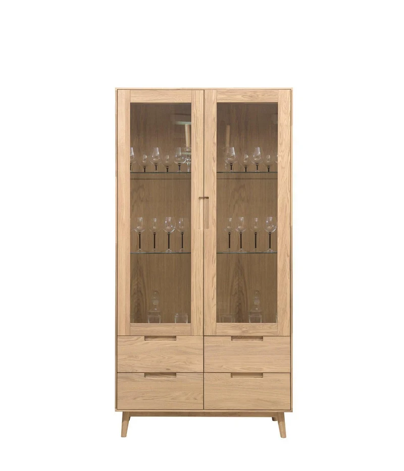 Vitrine en bois massif de chêne Escandi 2 - NordicStory