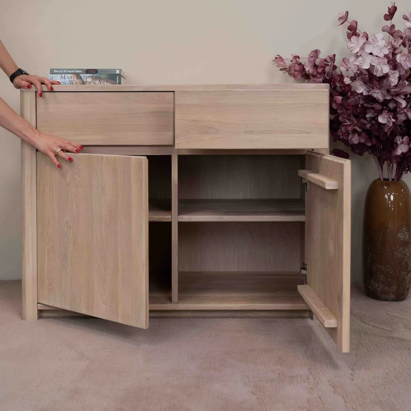 Buffet commode en bois massif de chêne Elsa 2 - NordicStory