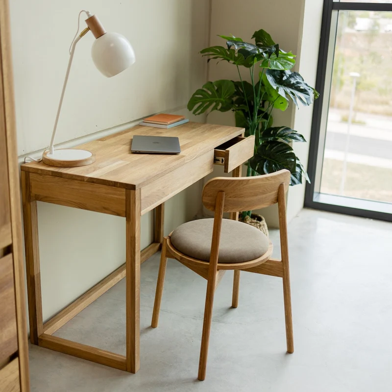 Bureau console en bois massif de chêne Danemark - NordicStory
