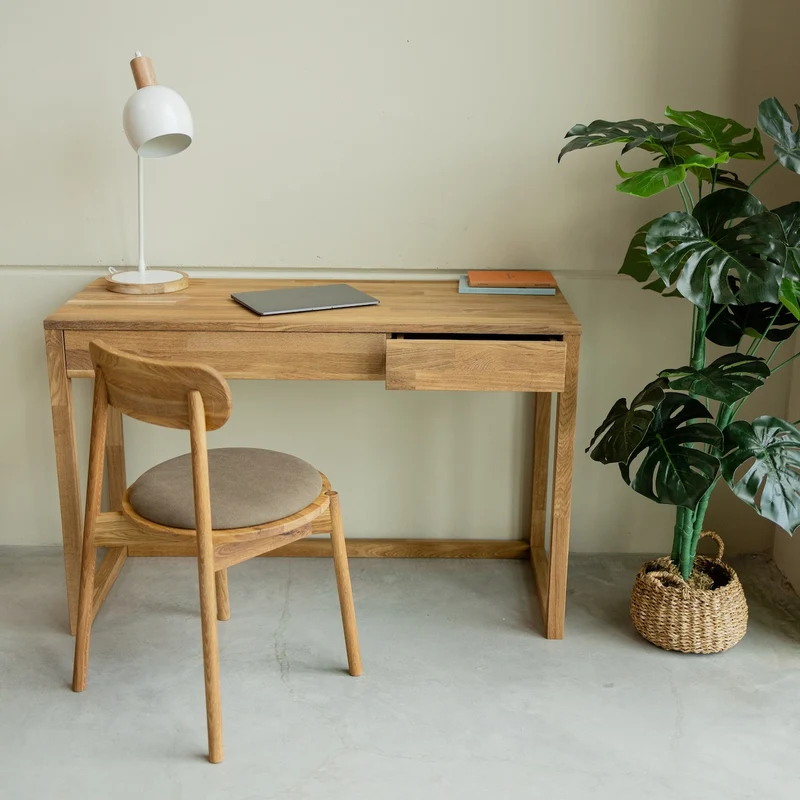 Bureau console en bois massif de chêne Danemark - NordicStory