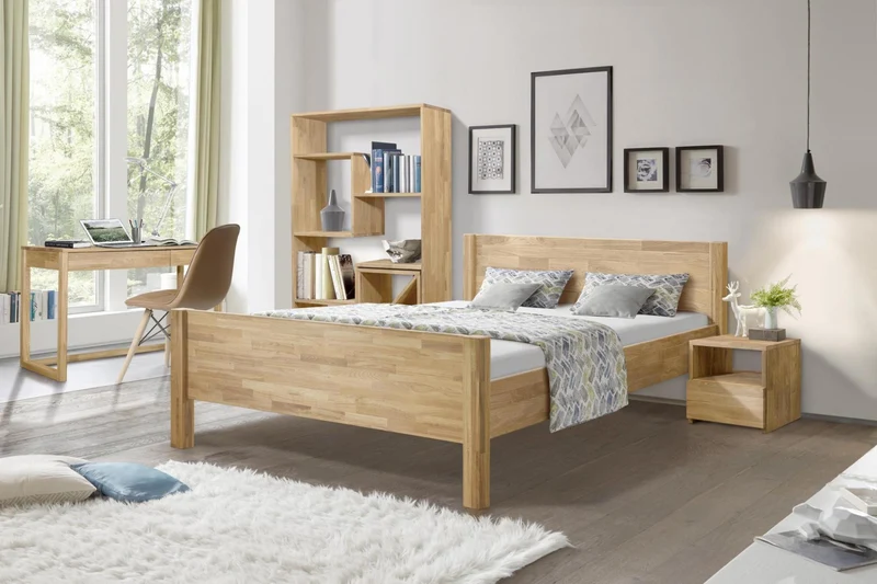 Bureau console en bois massif de chêne Danemark - NordicStory