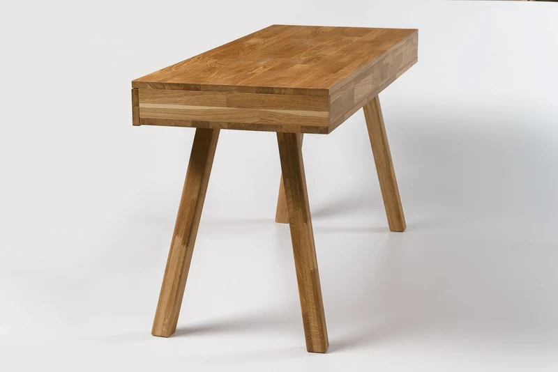 Bureau console en bois massif de chêne Einstein I - NordicStory