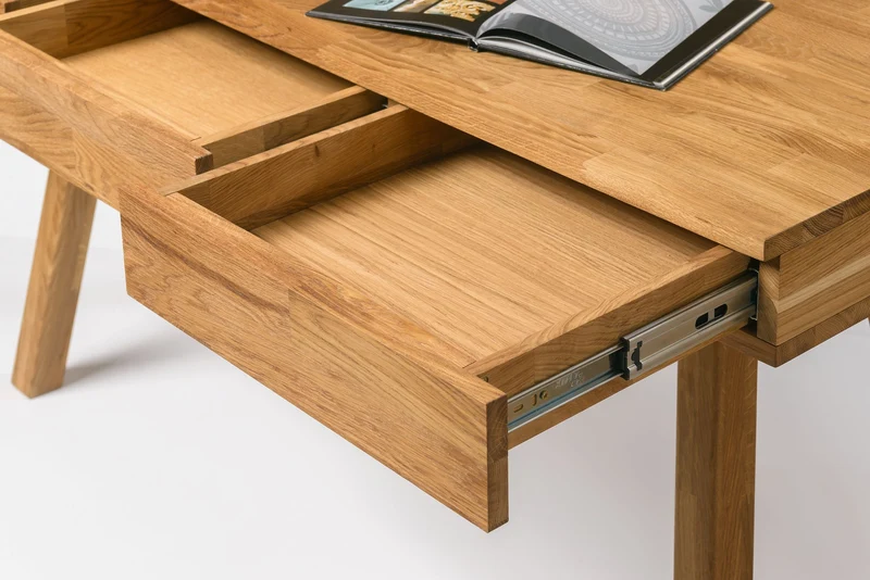 Bureau console en bois massif de chêne Einstein I - NordicStory