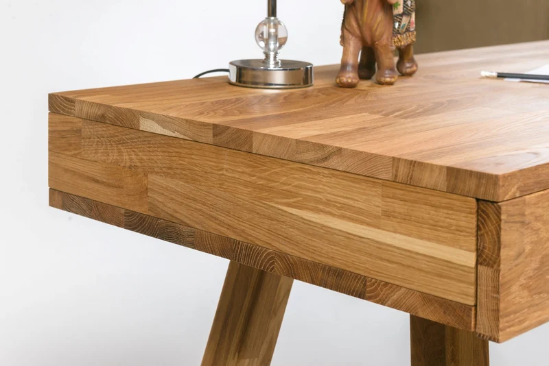Bureau console en bois massif de chêne Einstein I - NordicStory