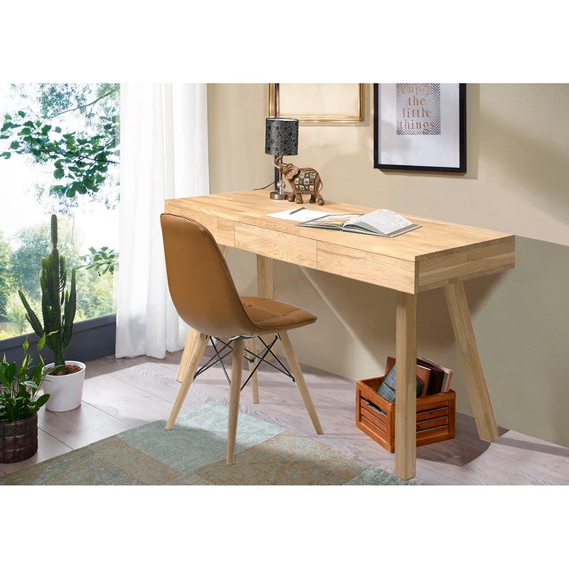 Bureau console en bois massif de chêne Einstein I - NordicStory