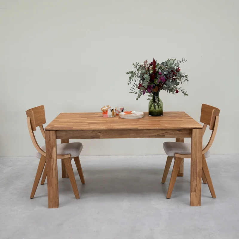 Table à manger en bois massif de chêne Mauritz 4 - NordicStory