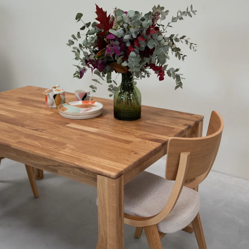Table à manger en bois massif de chêne Mauritz 4 - NordicStory