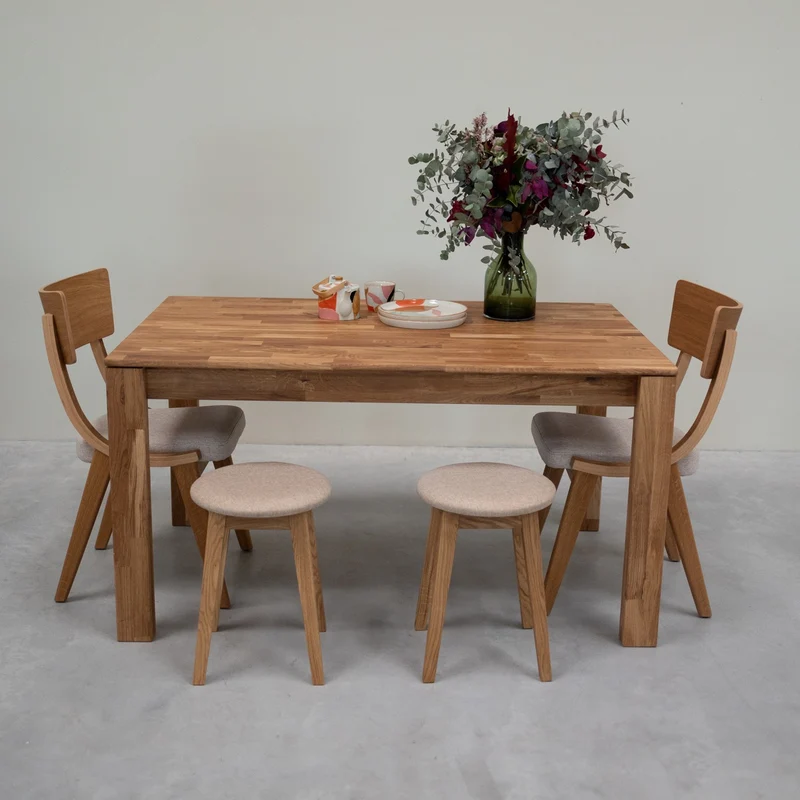 Table à manger en bois massif de chêne Mauritz 4 - NordicStory