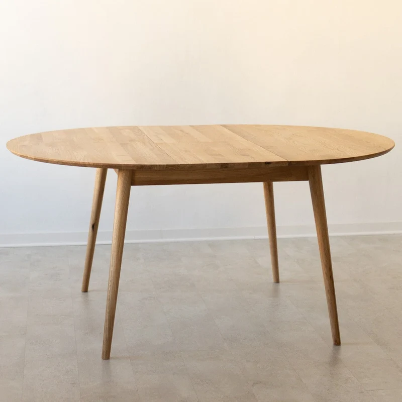 Table à manger ronde extensible en chêne massif Escandi 4 - NordicStory