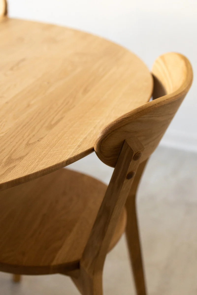 Table à manger ronde extensible en chêne massif Escandi 4 - NordicStory