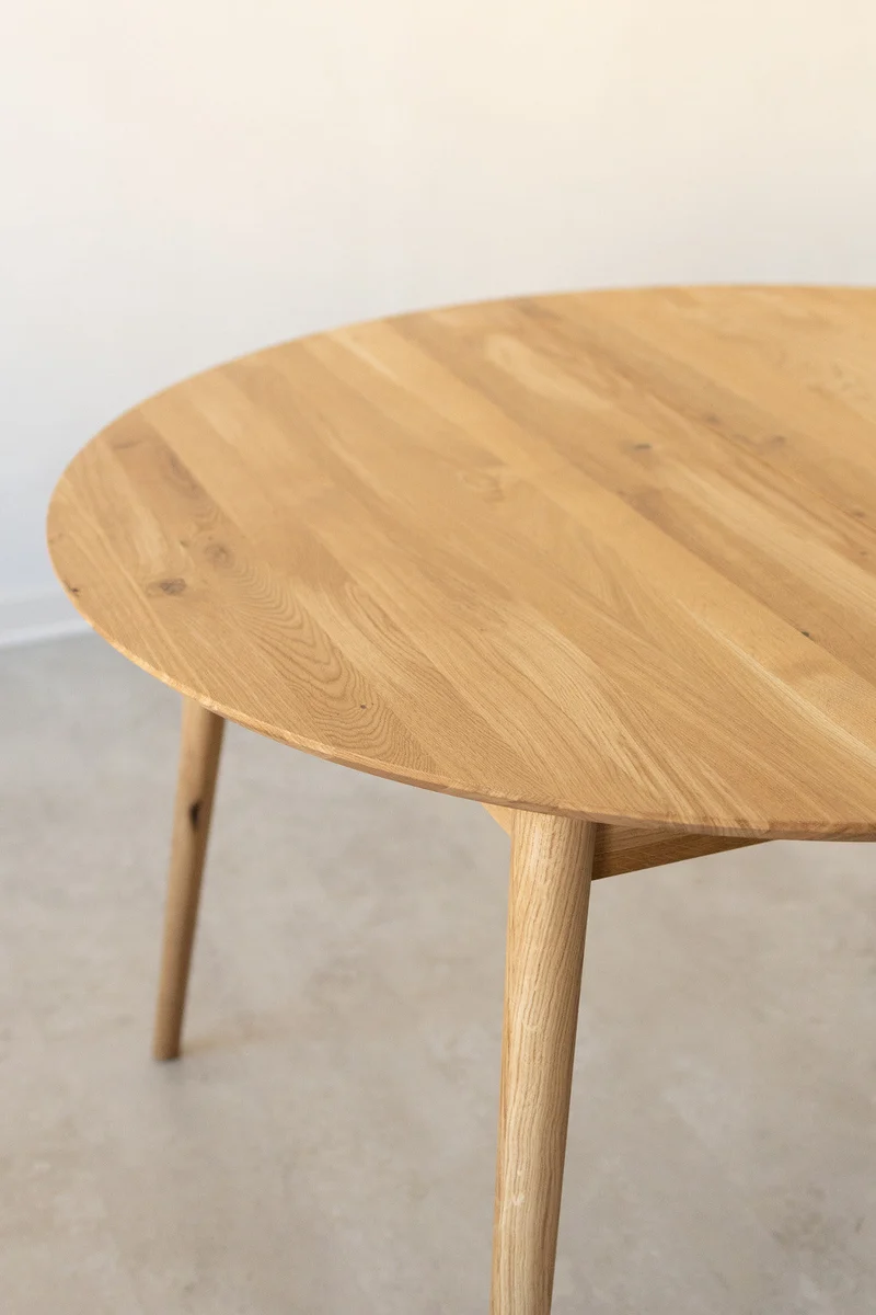 Table à manger ronde extensible en chêne massif Escandi 4 - NordicStory
