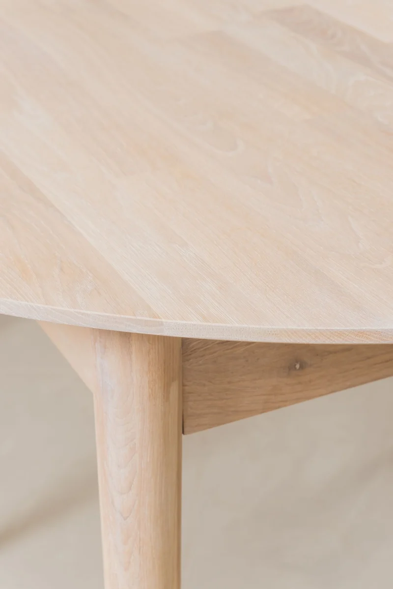 Table à manger ronde extensible en chêne massif Escandi 4 - NordicStory