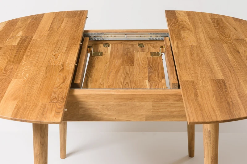 Table à manger ronde extensible en chêne massif Escandi 4 - NordicStory