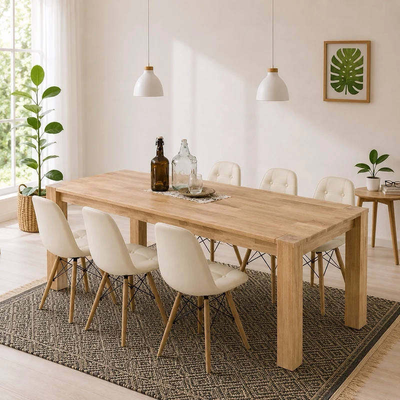 Table à manger en bois massif de chêne Mauritz 3 - NordicStory