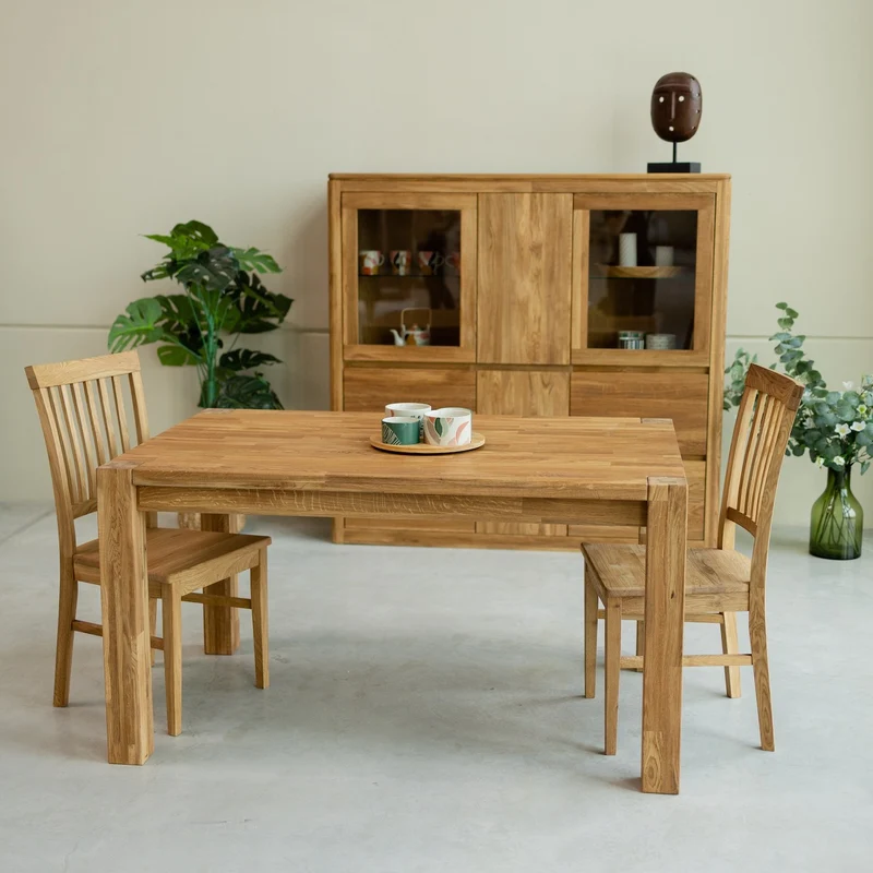 Table à manger extensible en chêne massif Mauritz 1 - NordicStory