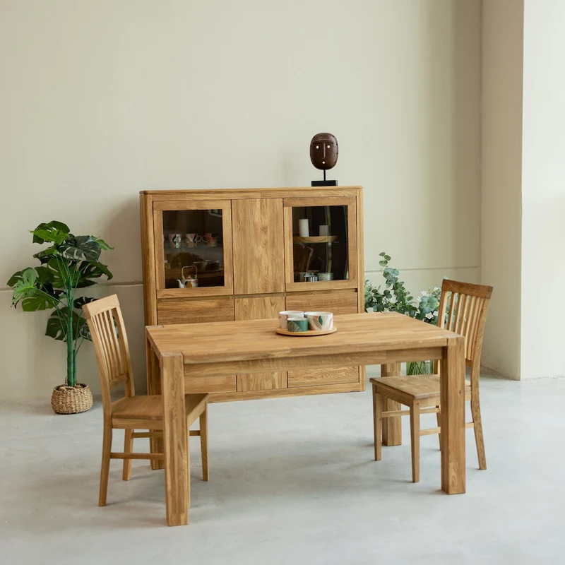 Table à manger extensible en chêne massif Mauritz 1 - NordicStory