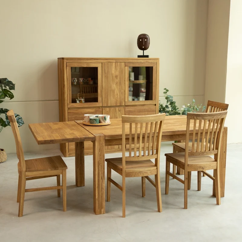 Table à manger extensible en chêne massif Mauritz 1 - NordicStory