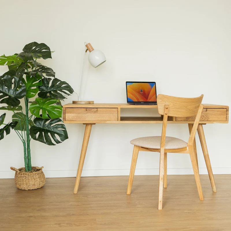 Bureau console en bois massif de chêne Escandi 5 - NordicStory