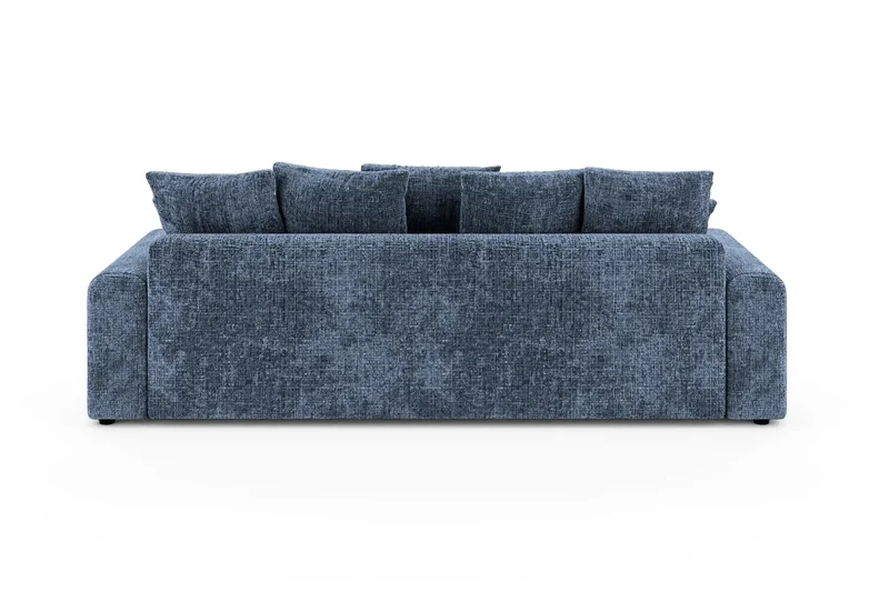 Canapé droit convertible OLI tissu chenille bleu Casanova Paris