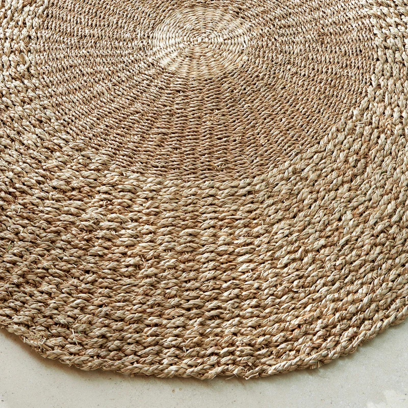 Tapis rond LOBERON Hénaménil tressé main