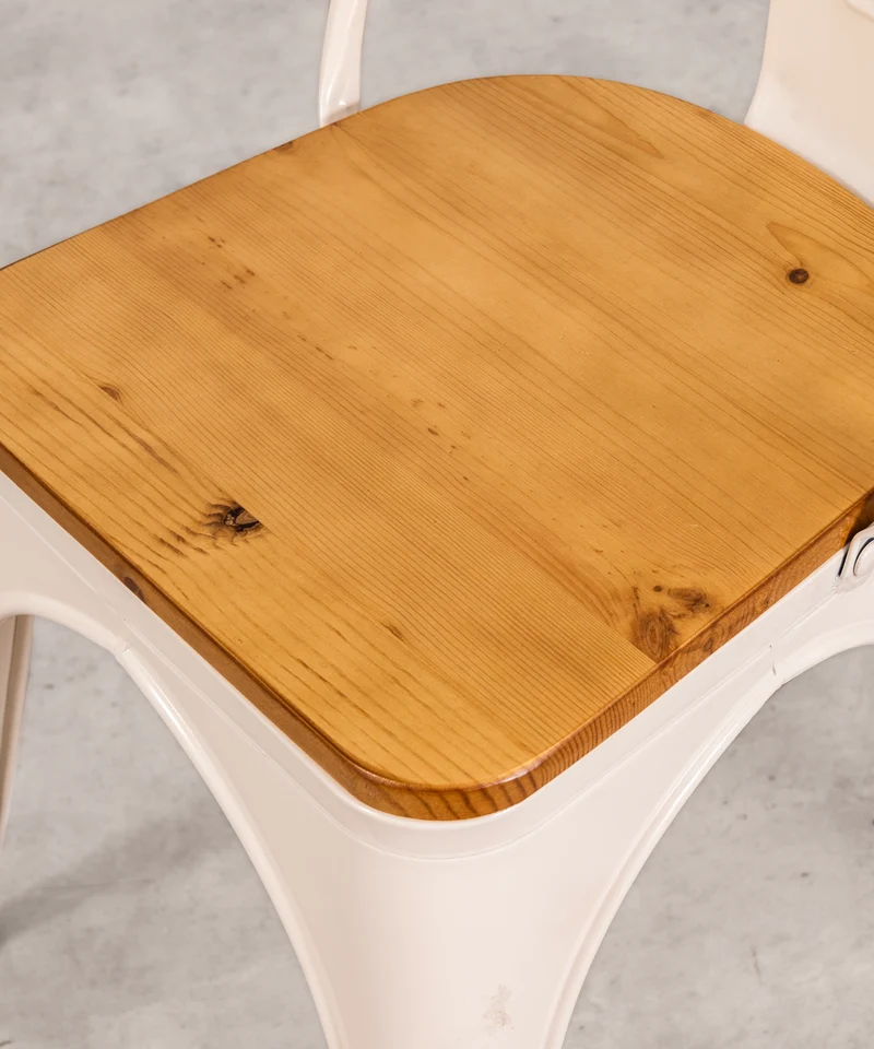 Silla de Comedor de Metal y Madera Tolik Wood