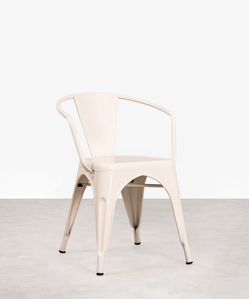 Silla de Comedor de Metal con Reposabrazos Tolik Arms