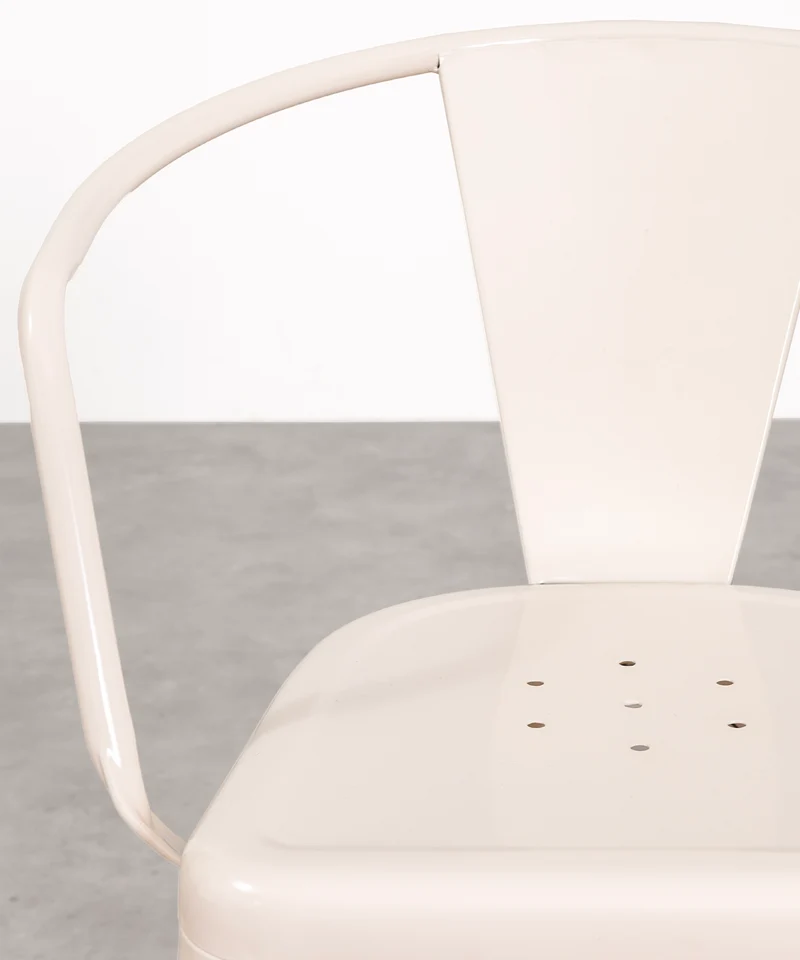 Silla de Comedor de Metal con Reposabrazos Tolik Arms