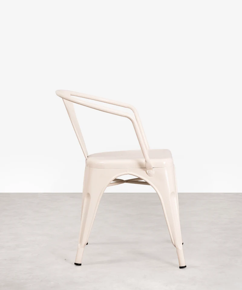 Silla de Comedor de Metal con Reposabrazos Tolik Arms